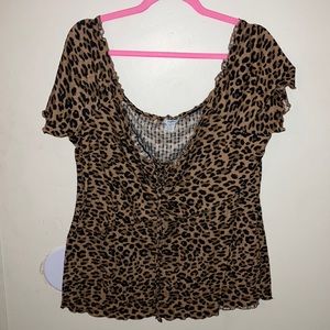 Rue 21+ Leopard Print Top